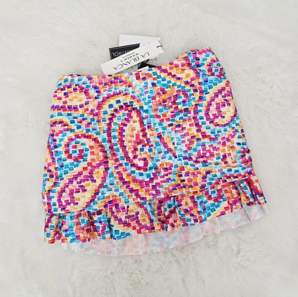 LA BLANCA🐙 Pebble Ruffle Cover-Up Skirt SIZE 18W - Picture 3 of 7